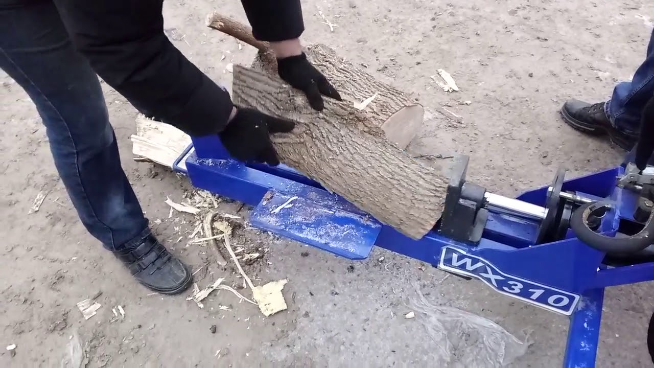 How to use  log splitter WX310 ?