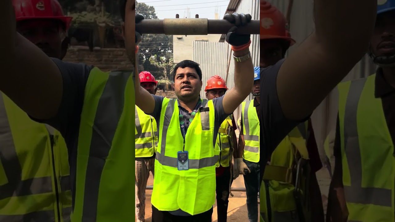 স্কাফোল্ডিং ইরেকশন নতুন কিছু শিখানো হয়েছে।স্কাফোল্ডিং ইরেকশন।@aramco @RahmanGarut17