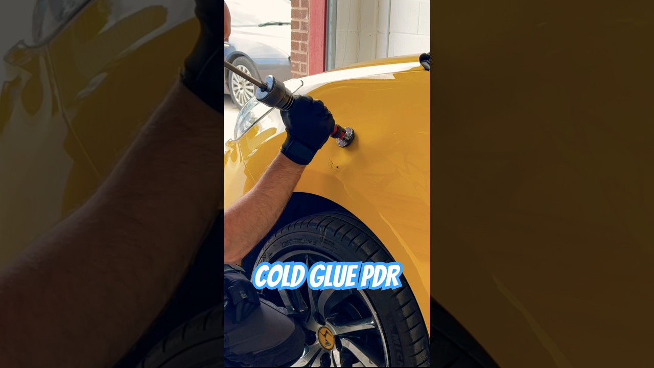 Watch this dent POP with cold glue PDR | how to pop dents | paintless dent repair tools #pdr