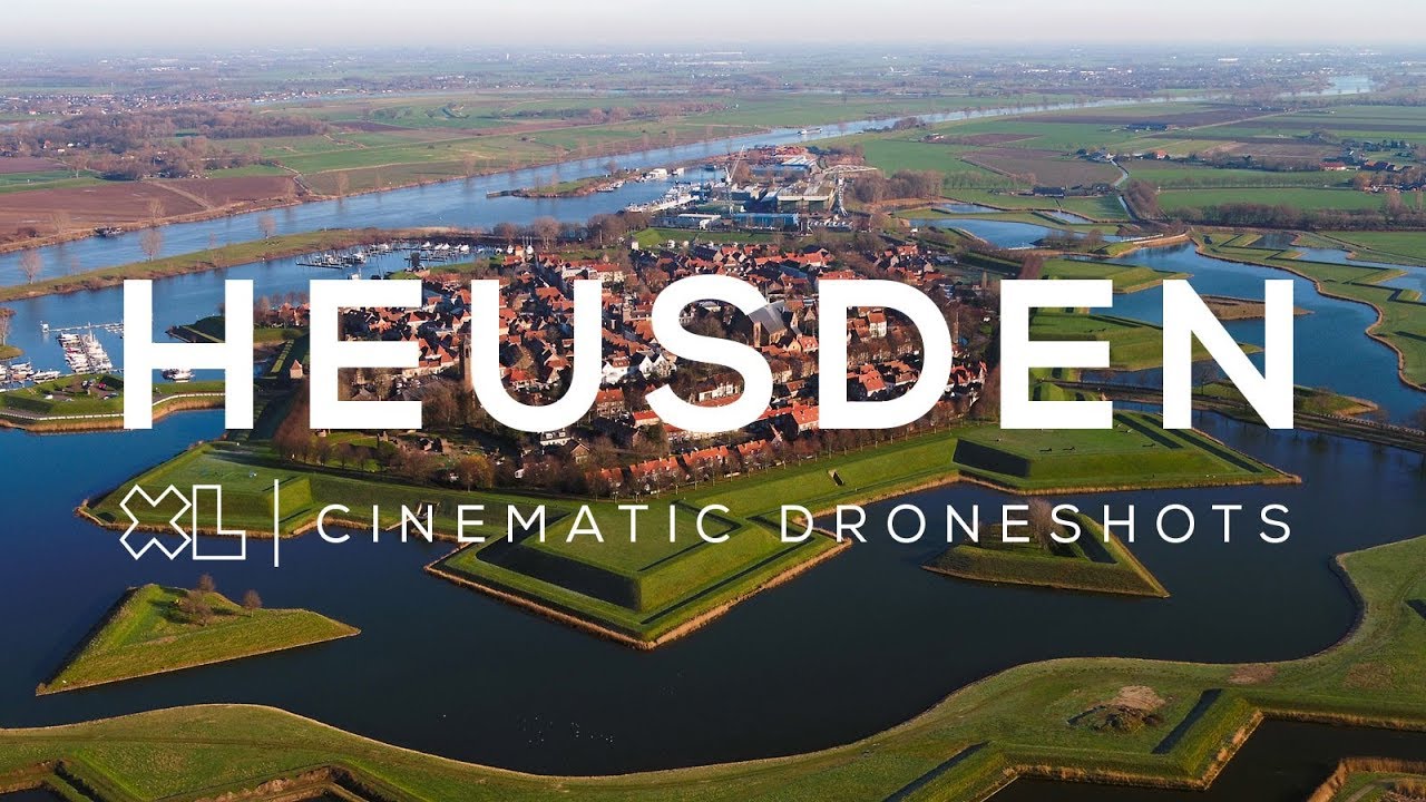 Vestingstad Heusden (Noord-Brabant) van boven | Drone video in 4K