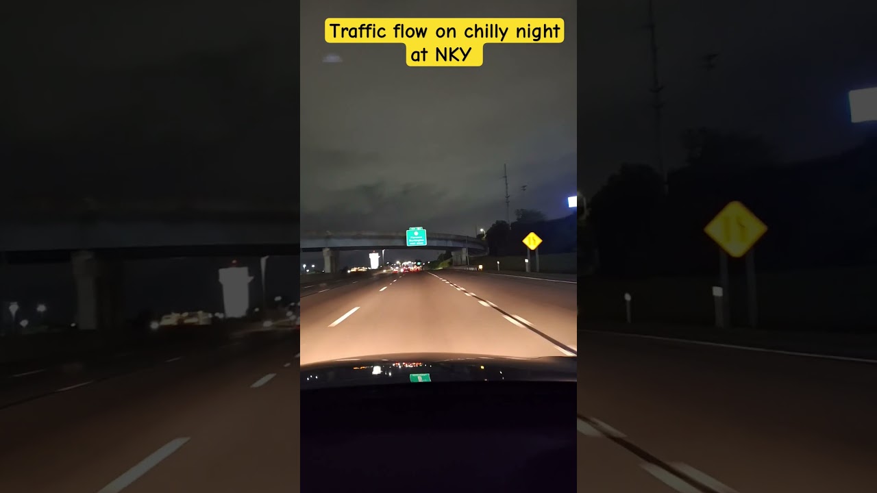 Traffic flow on a chilly night driving at Florence KY USA I-75S #trafficflow #shortsfeed #shorts