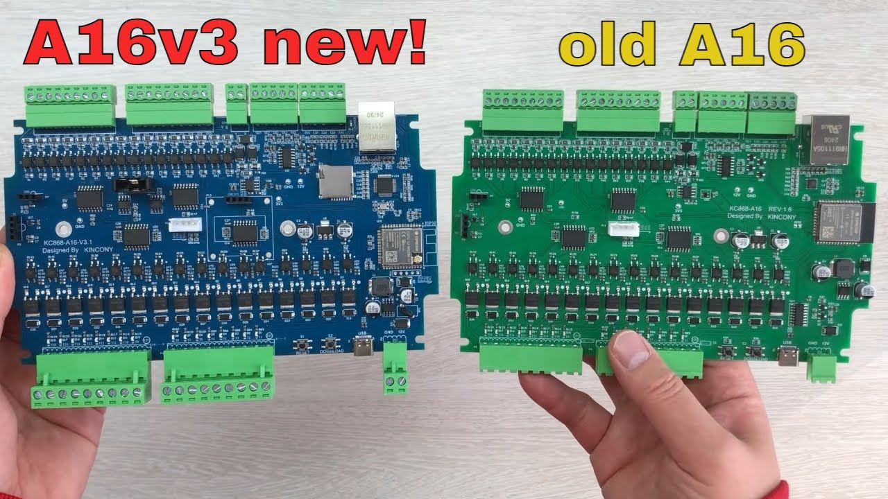 NEW A16v3 powerful ESP32 module for Home assistant with auto discovery