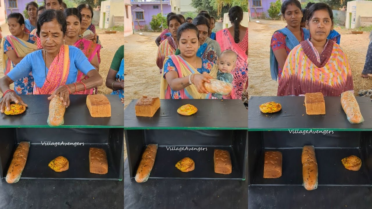 Match the Bread sequence and win cooking oil challenge  || Village Avengers