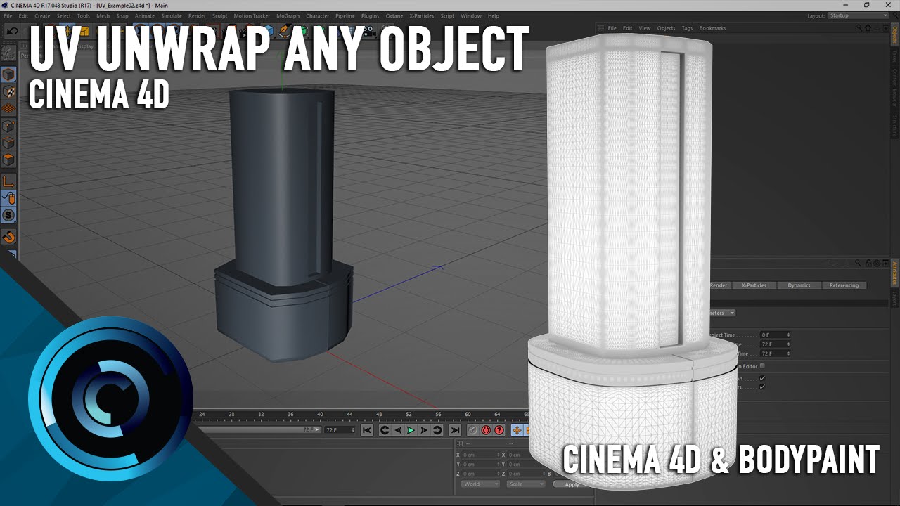 UV-развертка любого объекта в Cinema 4D