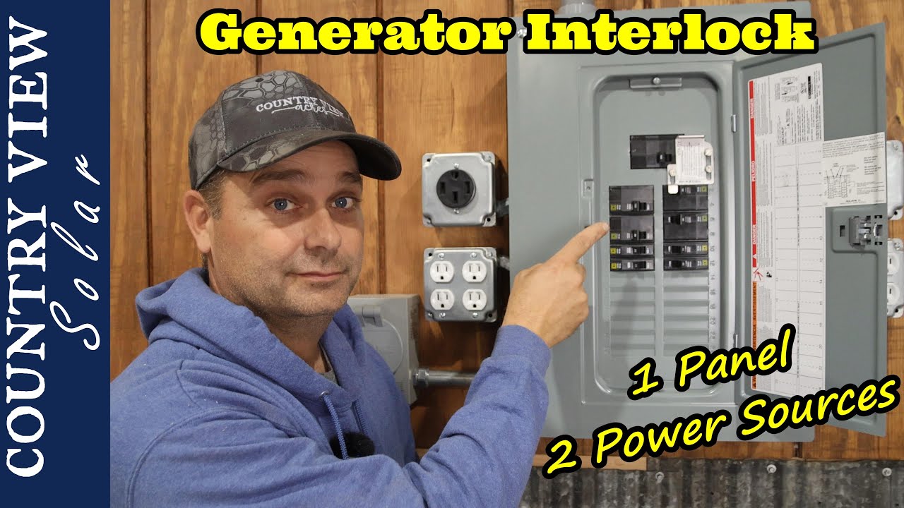 Installing Breaker Panel Interlock.  Safely power a Breaker Panel with a Generator or Solar Inverter