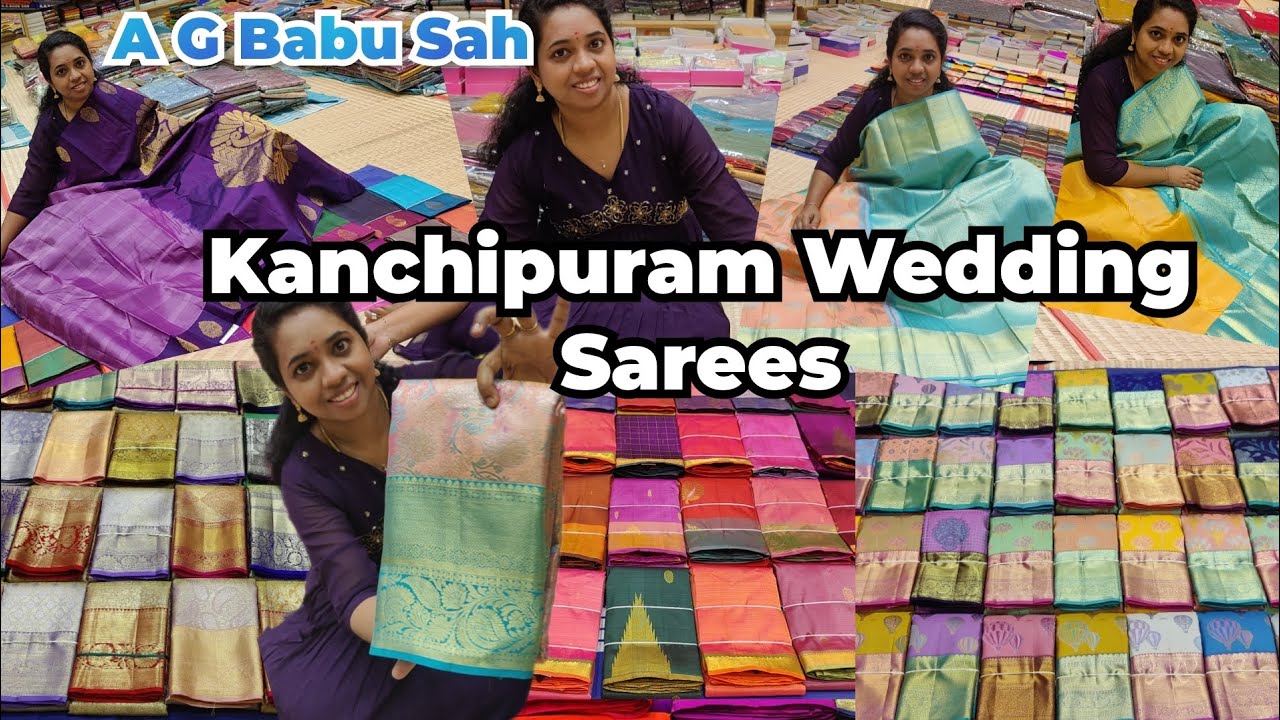 Kanchipuram Wedding Silk Sarees in Budget Traditional, Pastel & Tissue Silk Sarees AG Babu Sah Silks