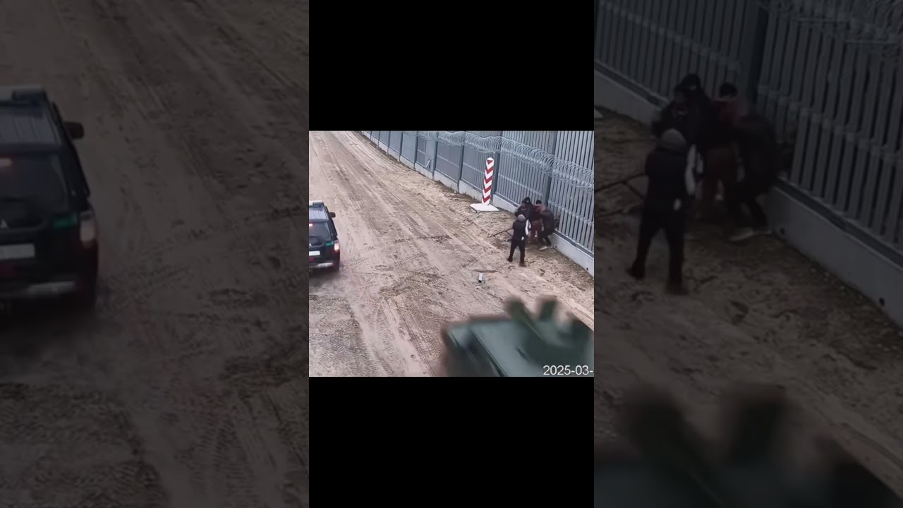 W minutę po wszystkim! Straż Graniczna zatrzymuje nielegalnych imigrant&oacute;w po przecięciu płotu 🚨🪖