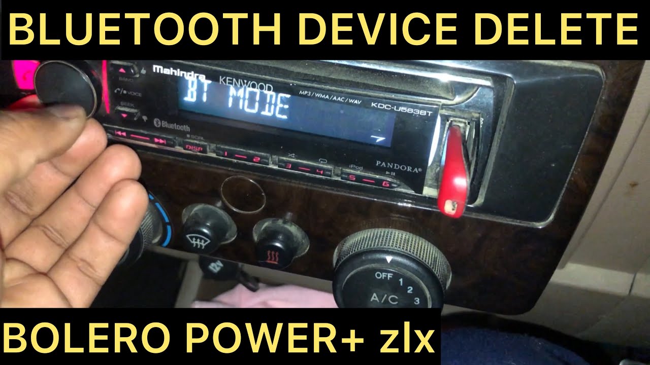 How to delete paired device in bolero&rsquo;s audio player | bolero power+ zlx mei Bluetooth device delete