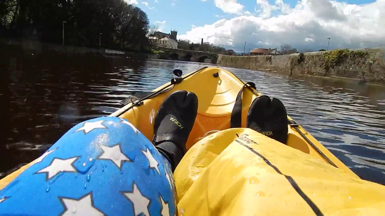 Kayaking in April Showers on the Dargle river Bray