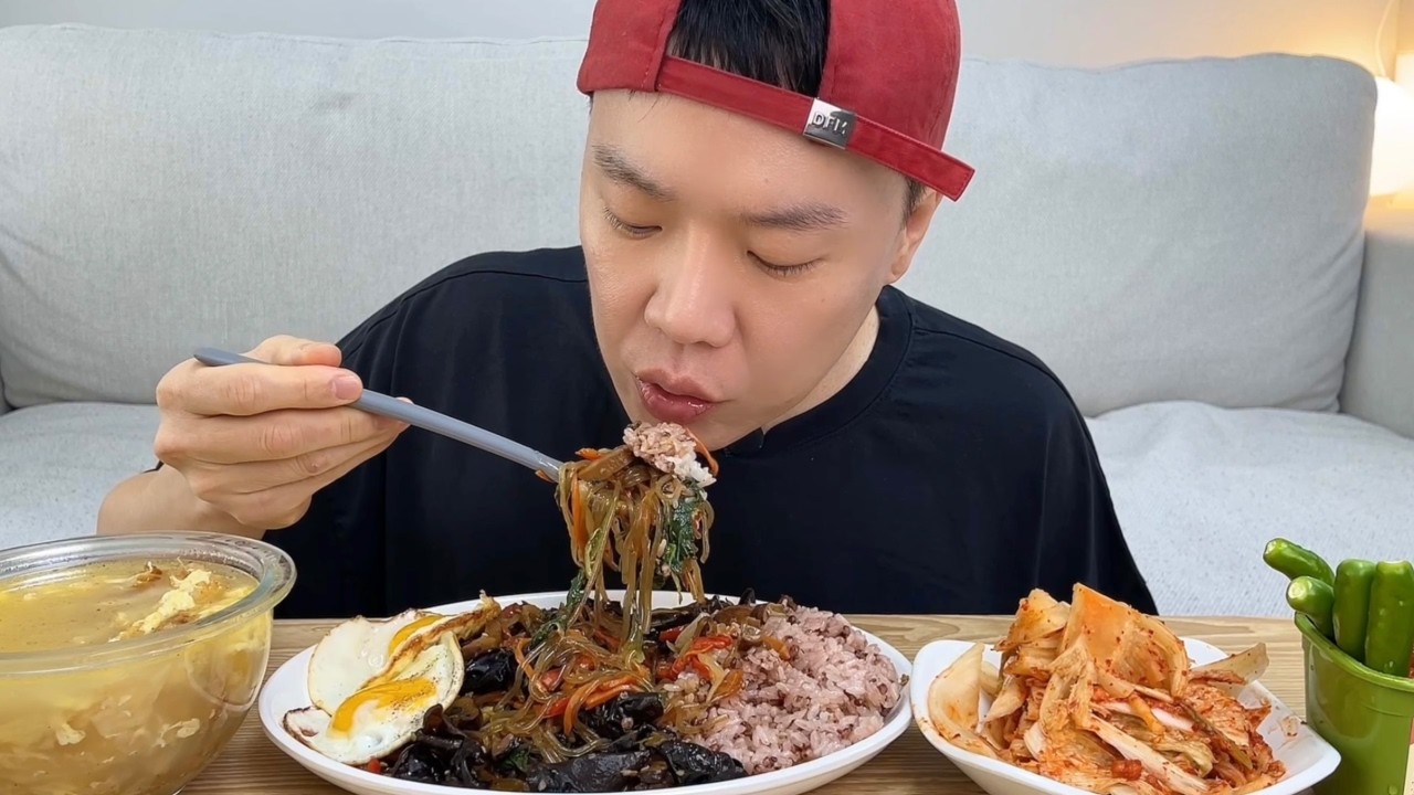 직접만든 황태국 잡채밥🔥 너무 맛있게 잘 먹었습니다! 한식 먹방