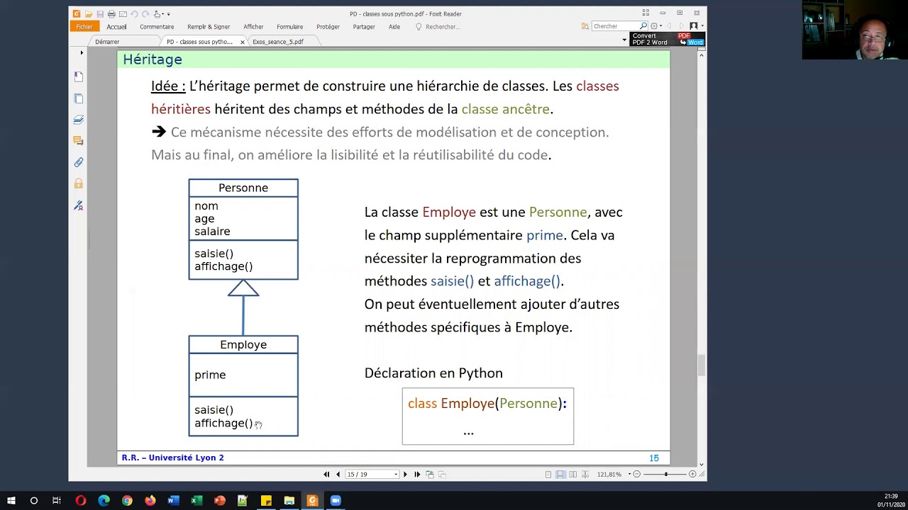 Programmation Python - Les classes