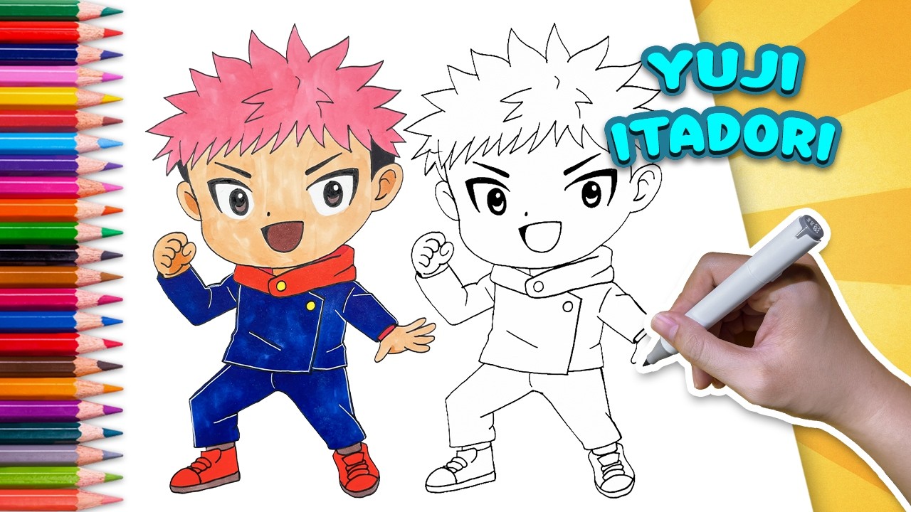 How to Draw Yuji Chibi — Jujutsu Kaisen | Step by Step Tutorial