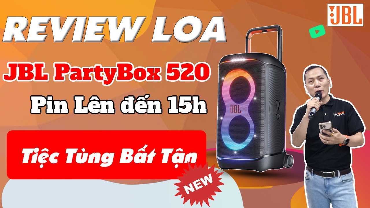 JBL PartyBox 520 - Quái Vật Âm Thanh Cho Mọi Bữa Tiệc (NEW 2026)