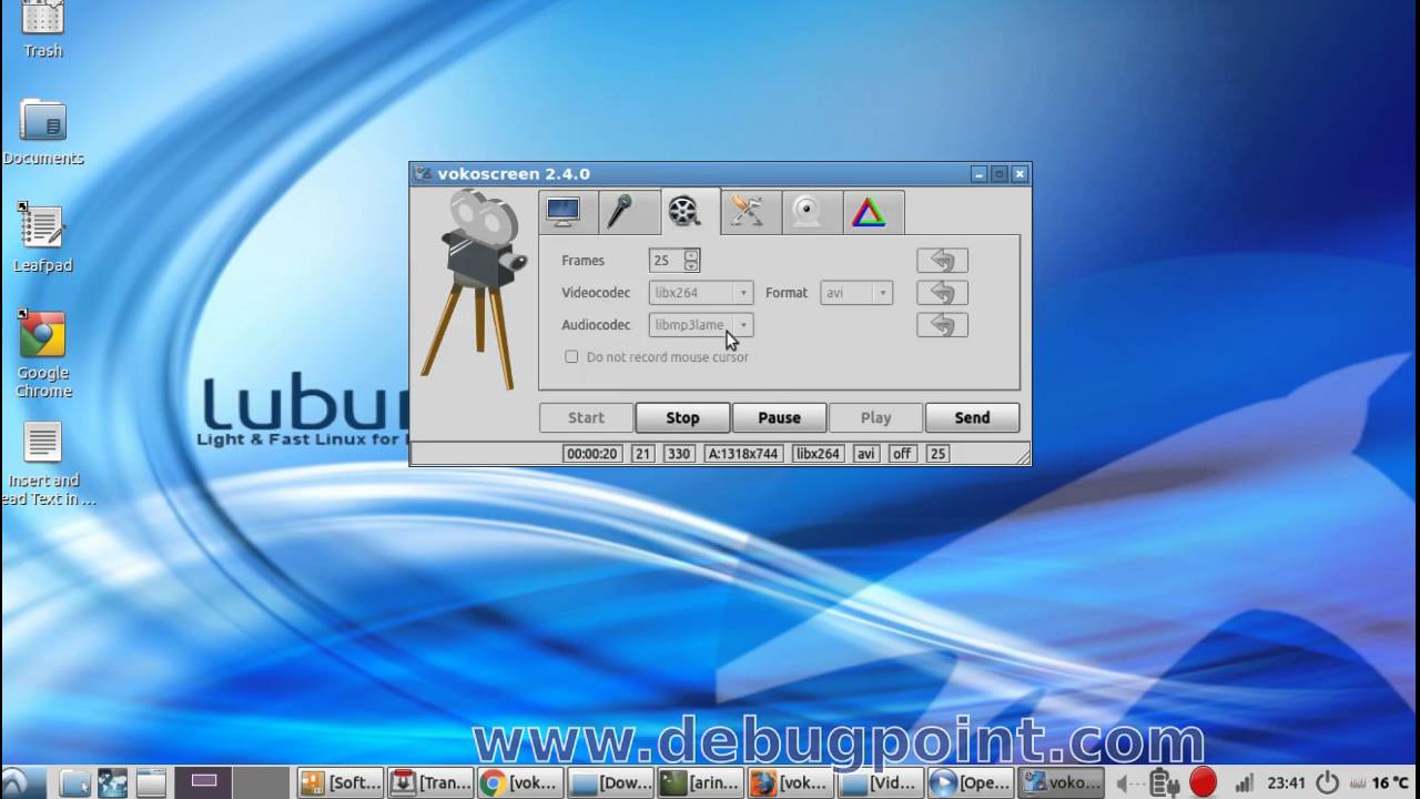 Record Desktop and Screencast Using vokoscreen in Ubuntu   Feature Highlights
