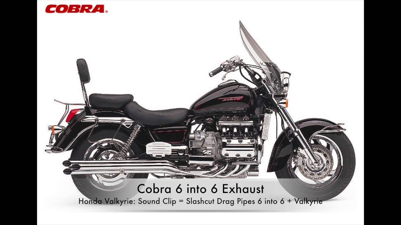 Cobra Exhaust Honda Valkyrie Slashcut Drag Pipes 6 into 6 BLV1269
