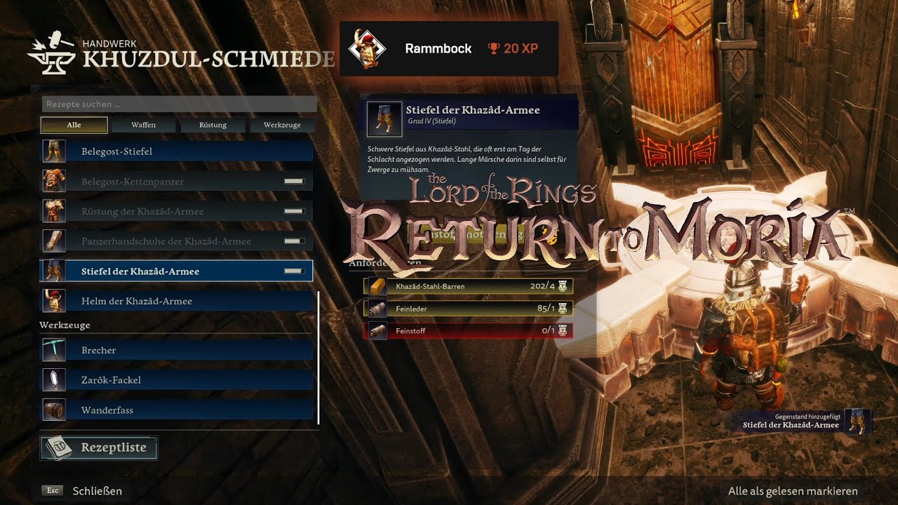 Die komplette Khazad Rüstung ist angelegt! Return to Moria, Folge 58