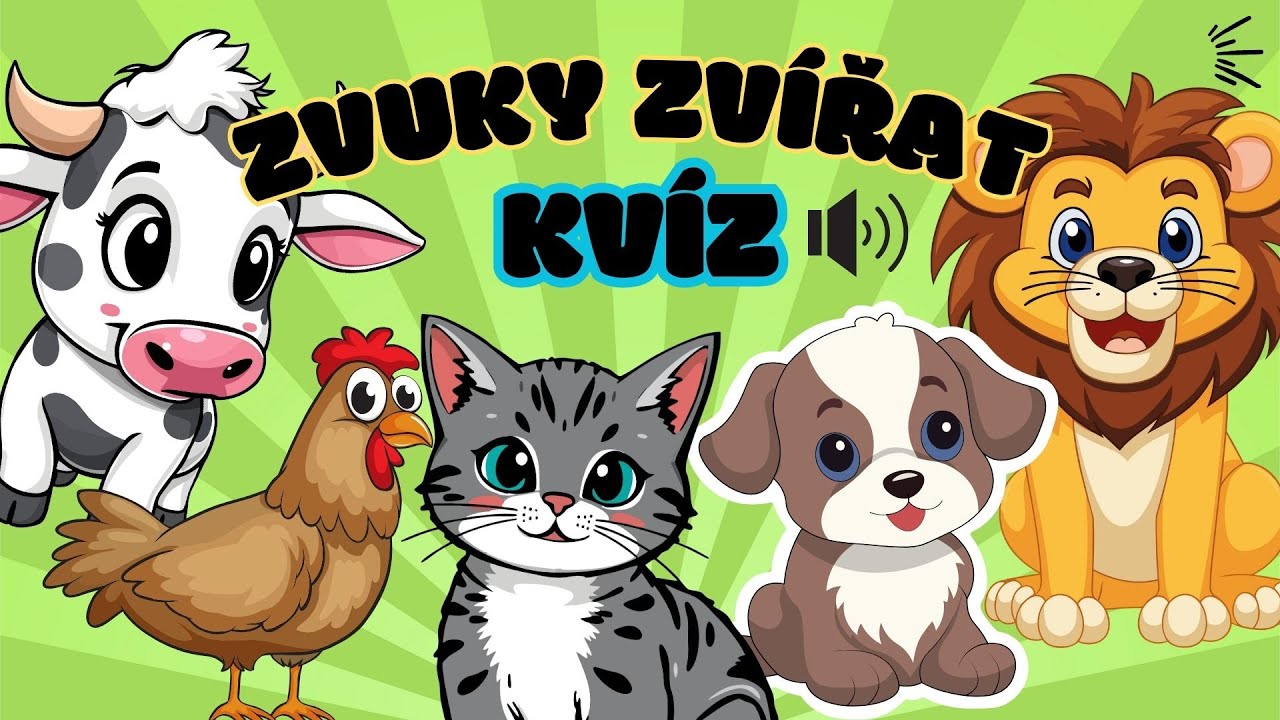 🐝 KVÍZ pro děti - ZVUKY ZVÍŘAT - jednoduché ⭐️ Zábavné vzdělávací video pro děti | Hádanky 🐴