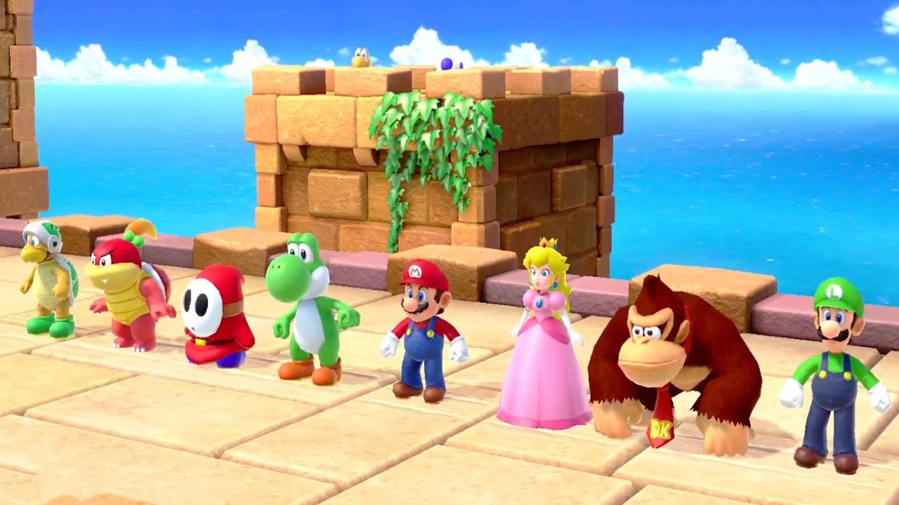 Super Mario Party - (Minigames) - Yoshi vs Mario vs Bowser vs Waluigi