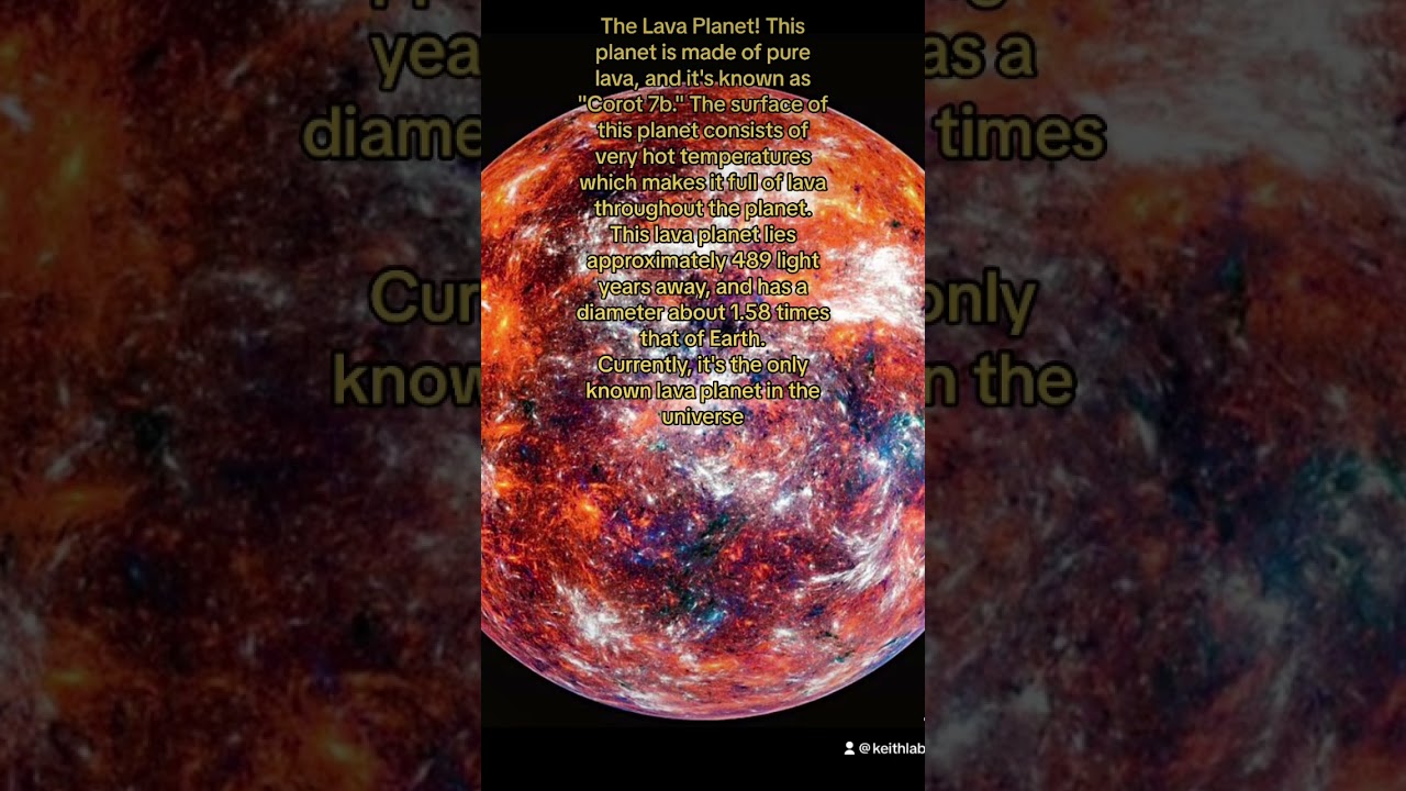 Lava Planet known as Corot 7b. #viral  #space  #planet #lavaplanet #lava #corot7b