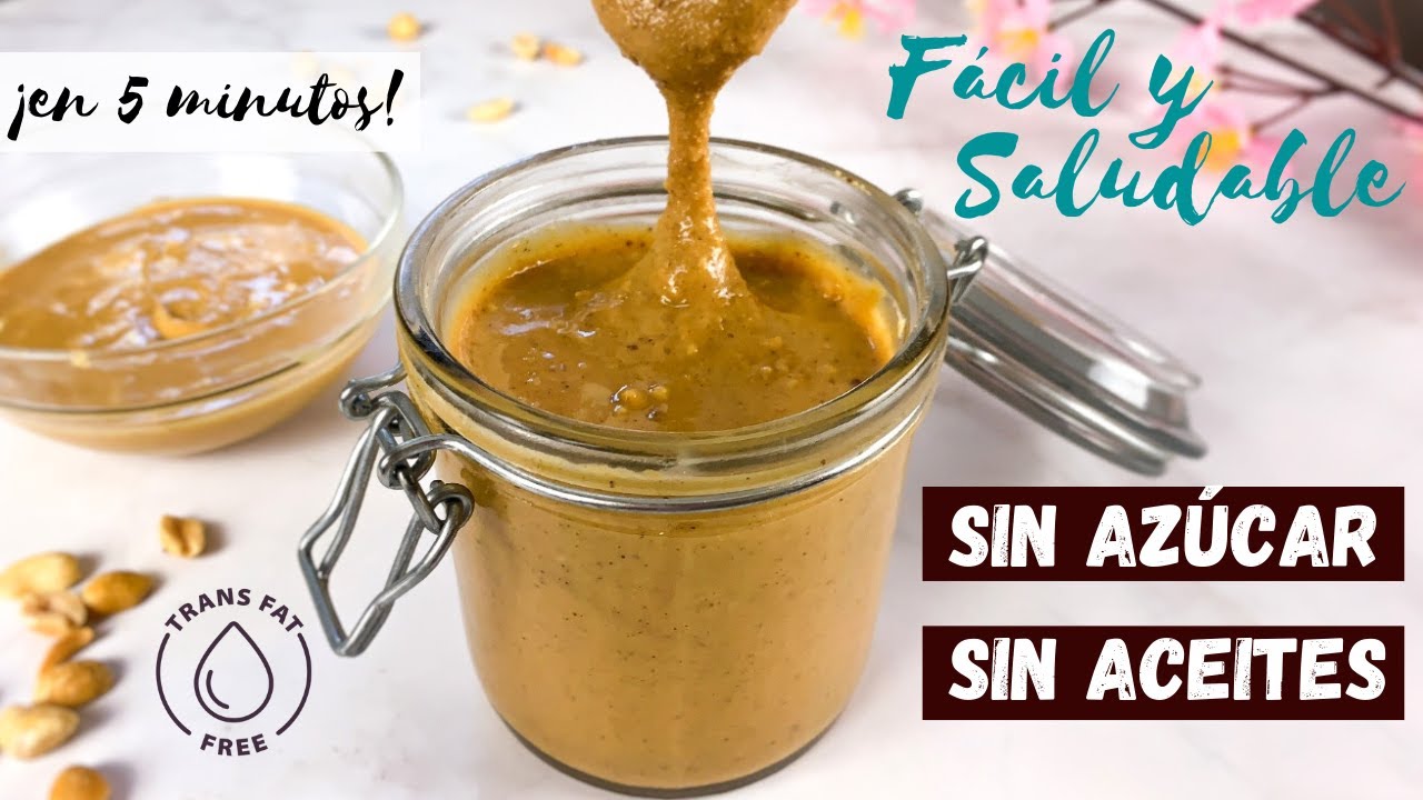 Mantequilla de Maní / Cacahuate Natural Casera - Saludable, Fácil y Económico (en Licuadora)