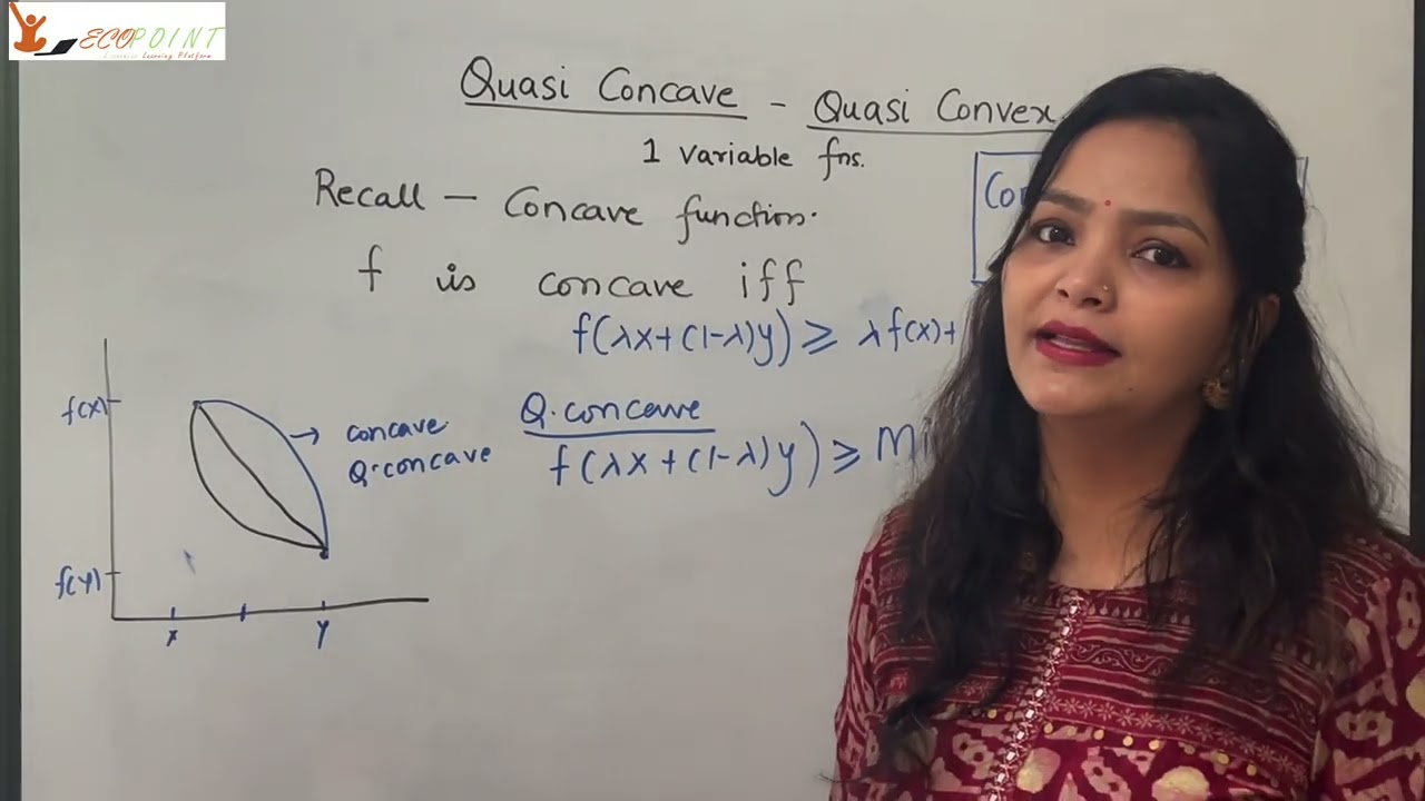 Optimisation Quasi Concave - Quasi Convex Functions | Part 1