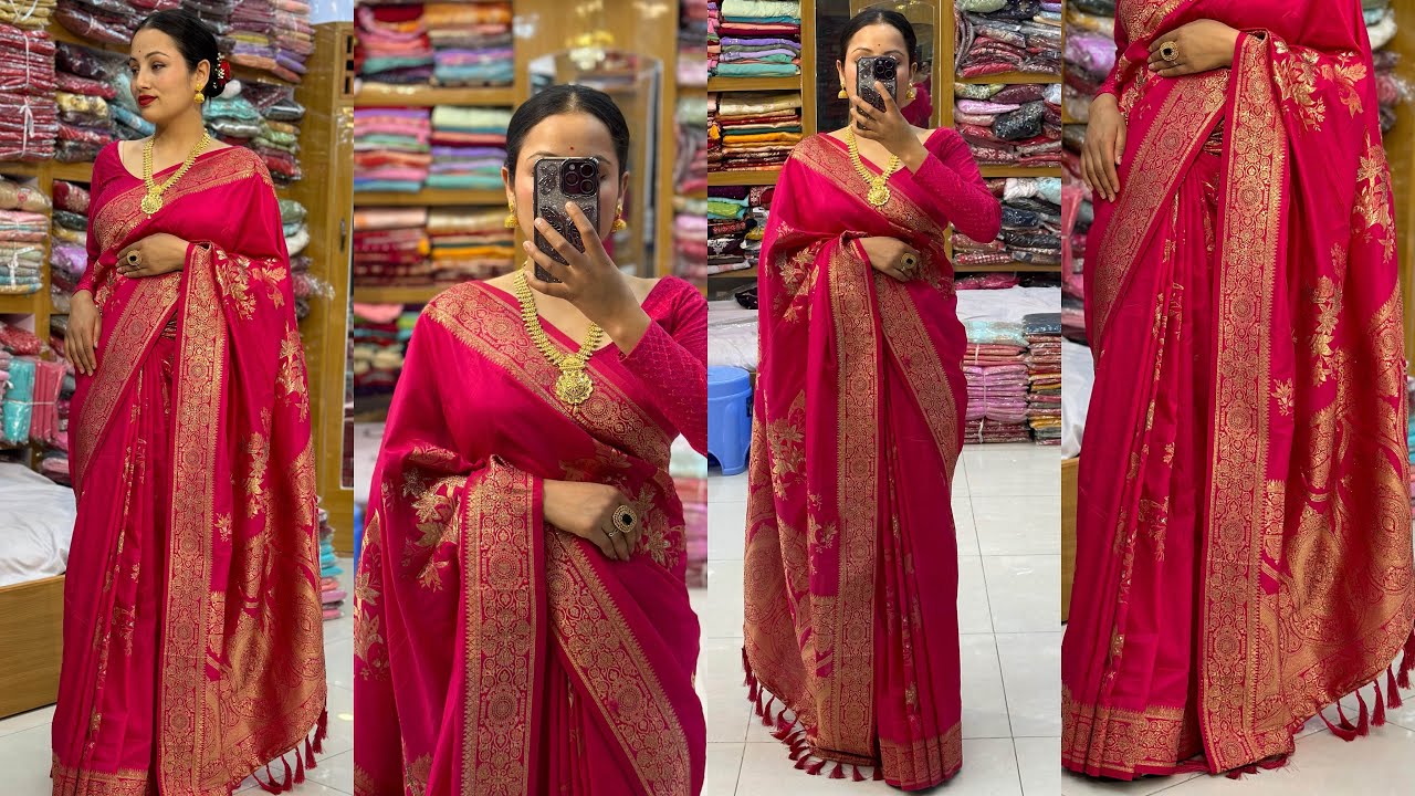 Pure Dola Silk Sari With Blouse