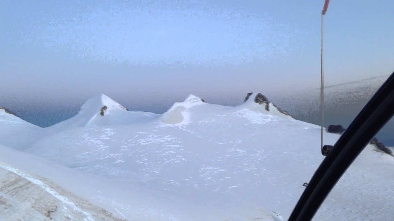 Helicopter approach and landing at Monte Rosa