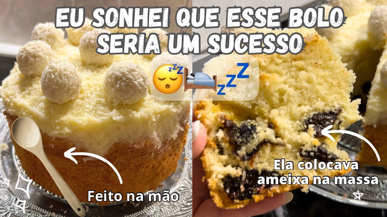 Eu tive um sonho que esse bolo seria um SUCESSO 😴 Bolo de coco com ameixas eu nunca vi nada igual