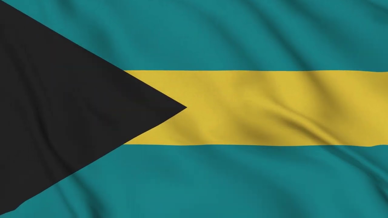 Bahamas Flag Waving 4K | Bahamian National Flag Animation