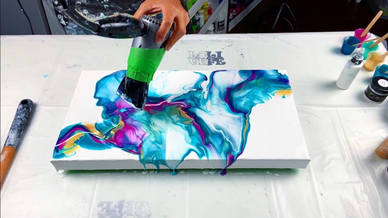 # 208 - Shimmer and Shine 💎🤩 - Primary Elements | Dutch Pour | Fluid Art | Acrylic Pouring