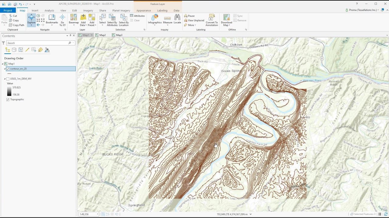 ArcGIS Pro: Contour Visualization