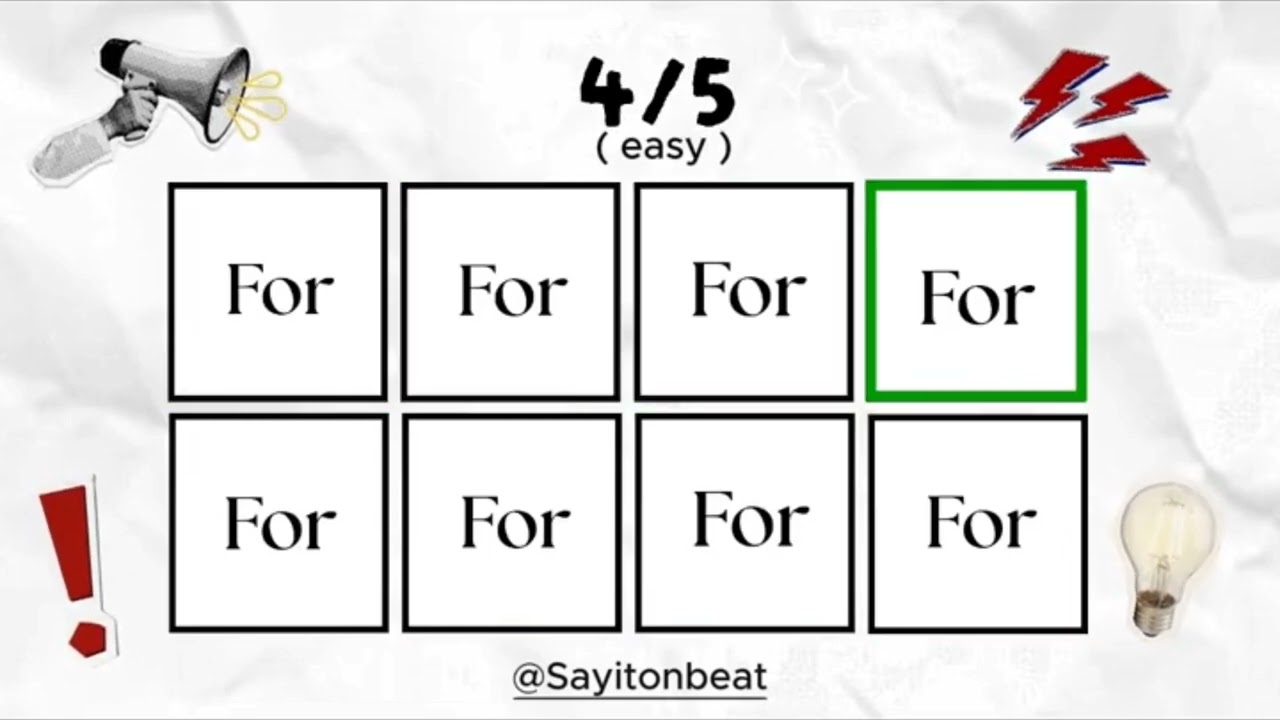 Say The World  On Beat (Level 1 _5) Easy To Impossible 