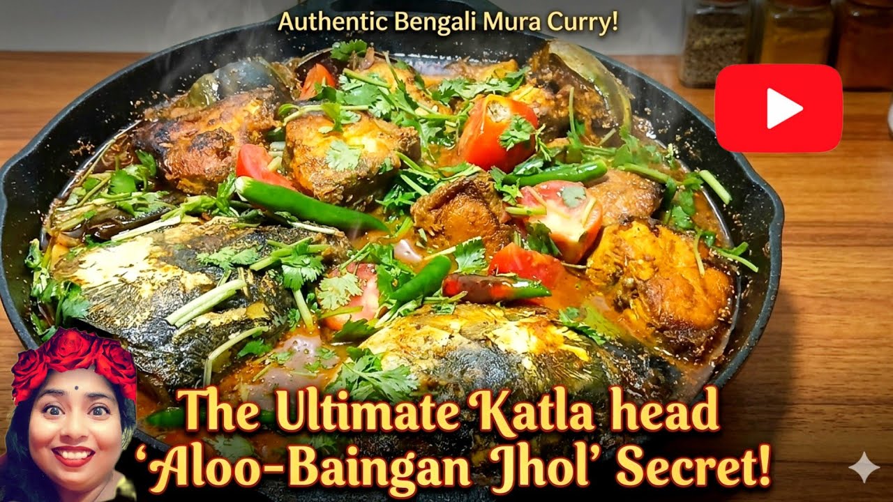 The Ultimate Bengali Comfort Food: Katla Macher Jhol with Soft Aloo & Baingan | ​#BengaliStyleFish |