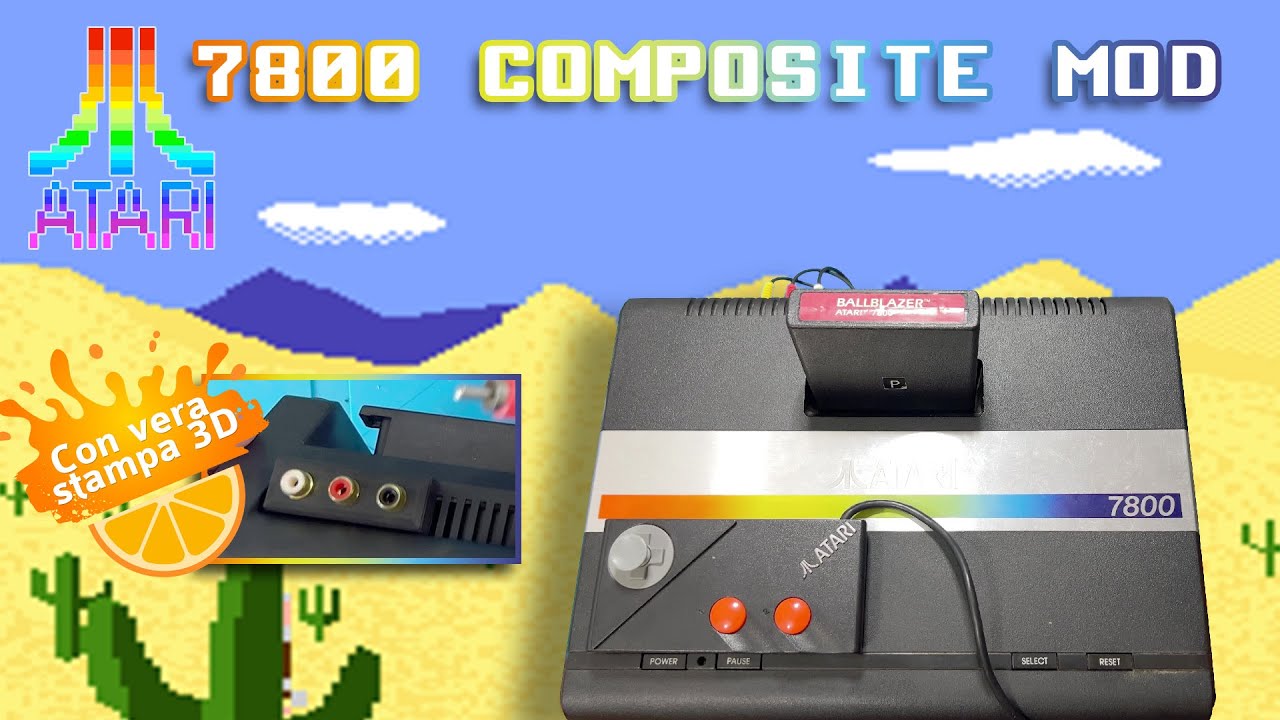 RV051: Atari 7800 Modifica in composito con supporto stampato in 3D