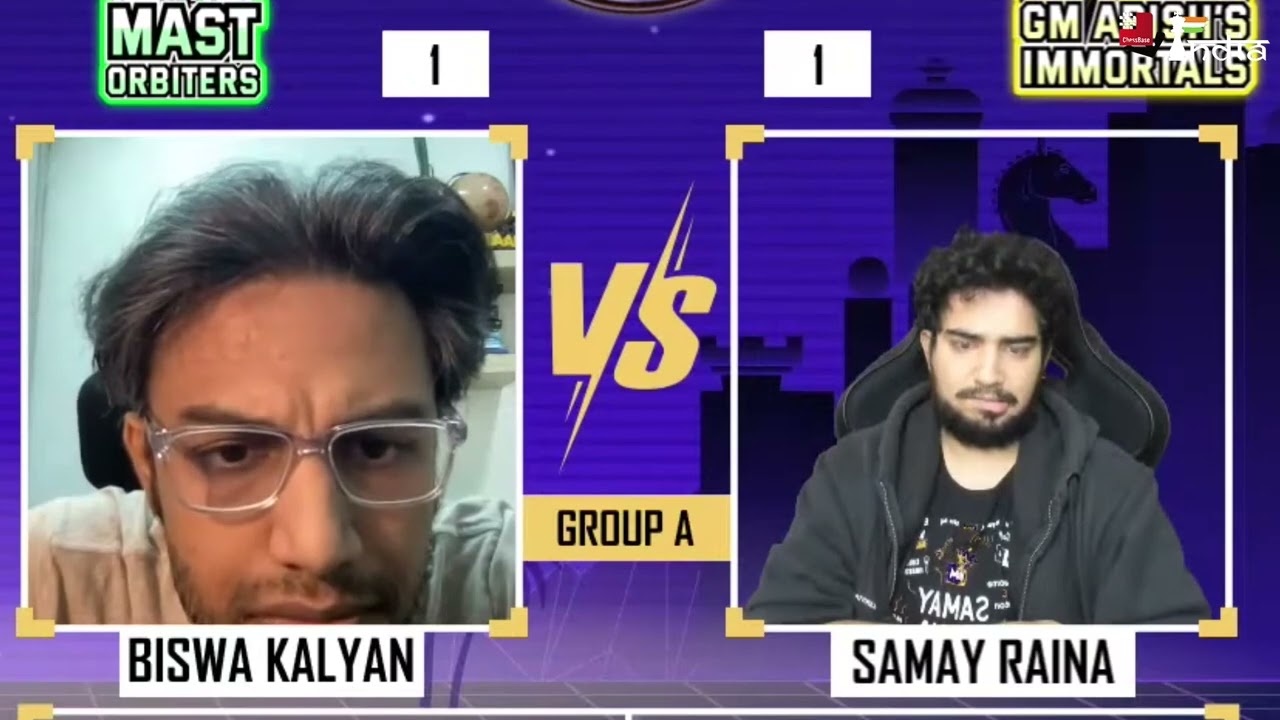 Biswa Kalyan Rath vs Samay Raina | The back rank mate conundrum continues | COB Gangwar