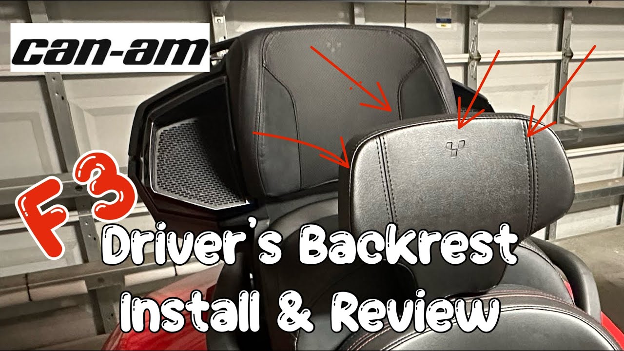 Can-Am F3 Spyder Rider Backrest: install and review