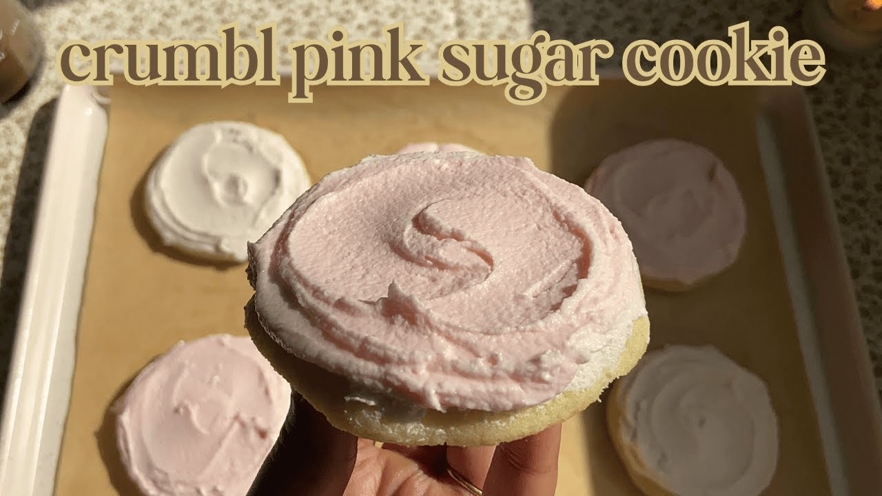 Soft Crumbl Pink Sugar Cookies ♡ Bake With Me