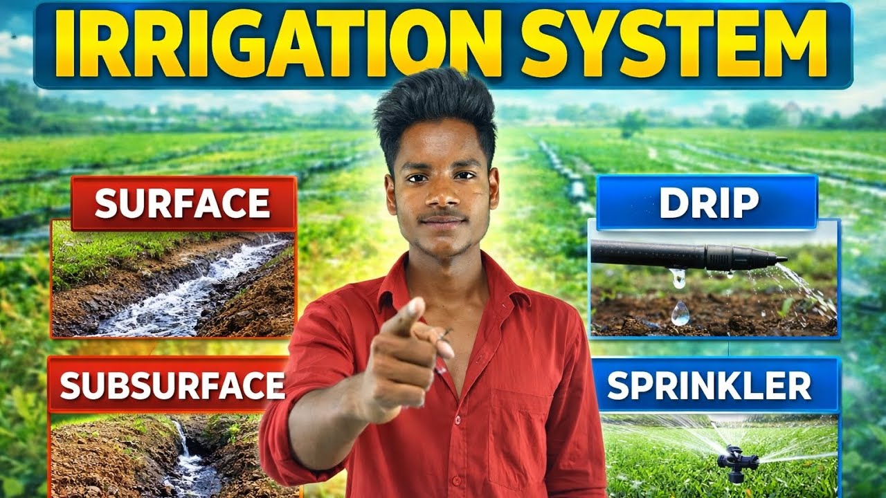 Irrigation System Explained 🔥 | Surface vs Subsurface vs Drip vs Sprinkler | BSc Agriculture