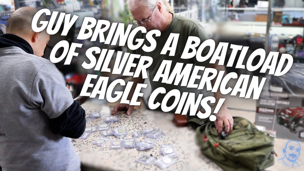GUY BRINGS A BOATLOAD OF SILVER AMERICAN EAGLE COINS!