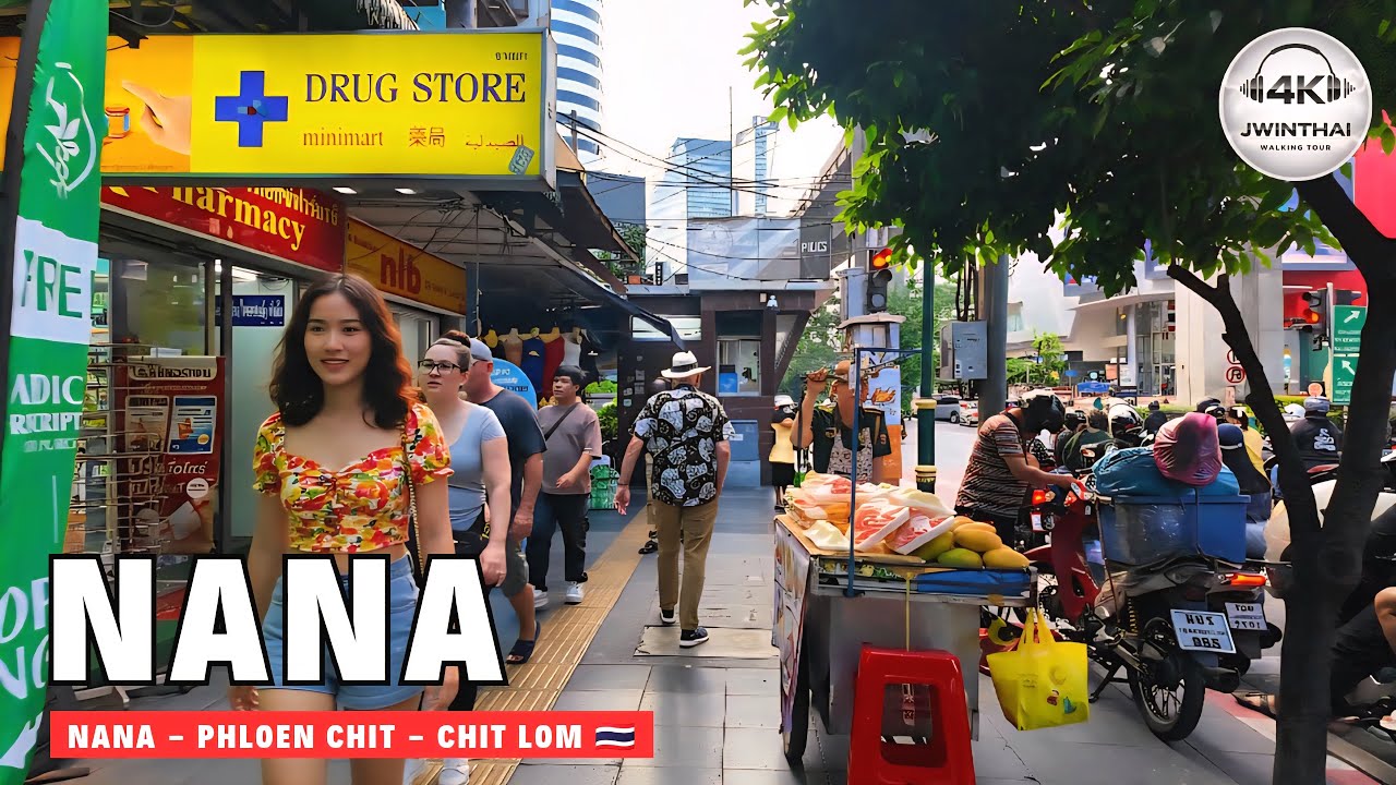 [4K] Nana and Chit Lom Areas in Bangkok 🇹🇭 Walking Tour
