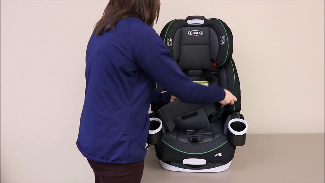 Перевод Graco® 4EVER® в режим позиционирования ремня без спинки