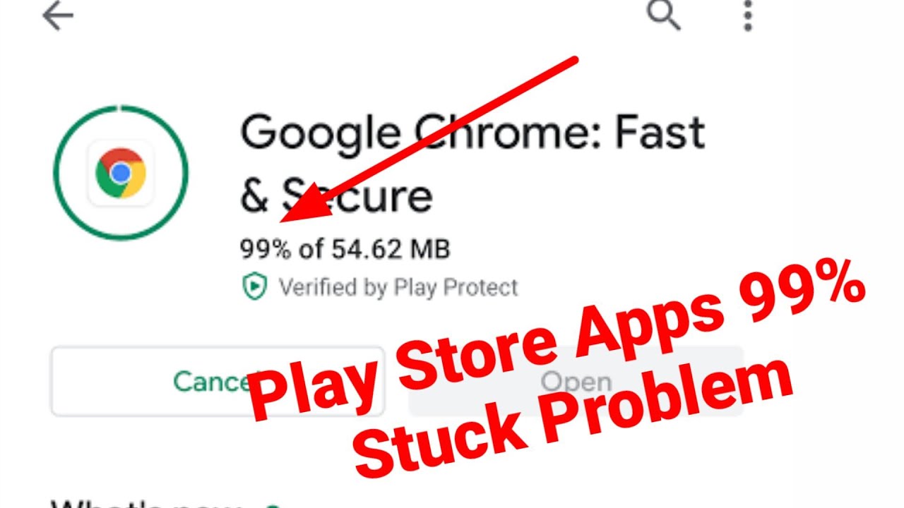 Play store apps 99% stuck problem solve | Apps 99% Stuck In Play Store Android