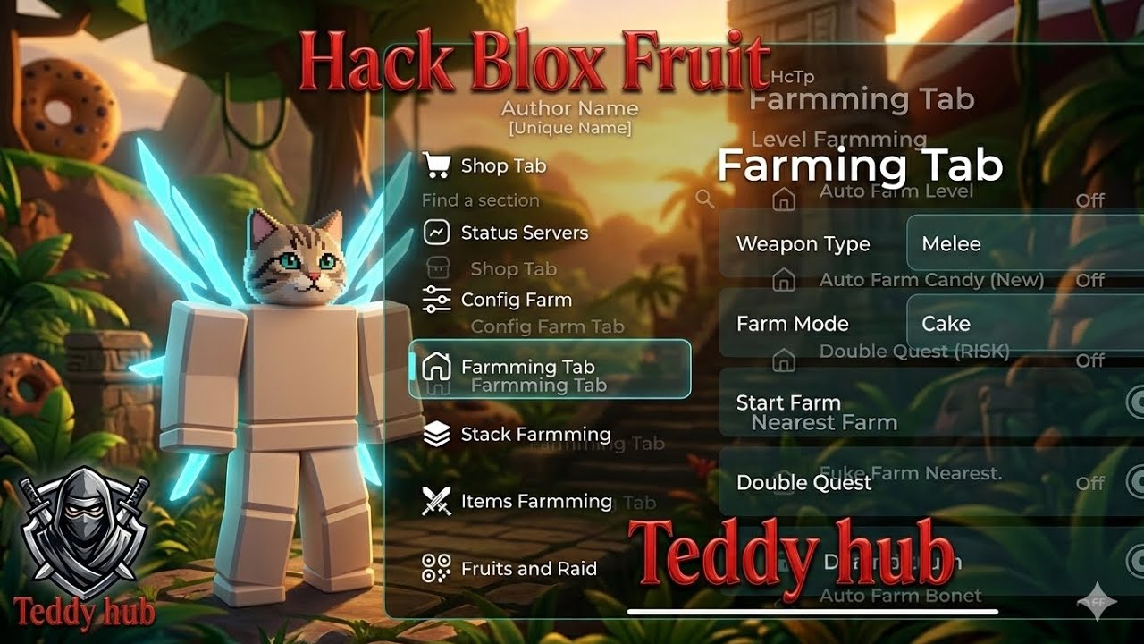 Hack Blox Fruit - Scrip Teddy Hub Free No Key 