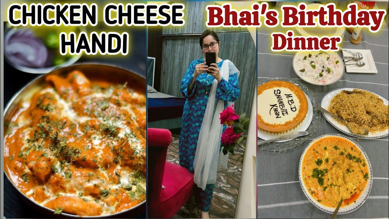 Dewar's birthday celebration || Chicken cheese handi recipe 