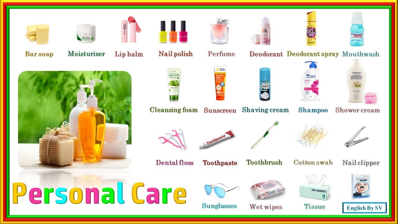 Learn Personal Care Items | Body Care Vocabulary in English