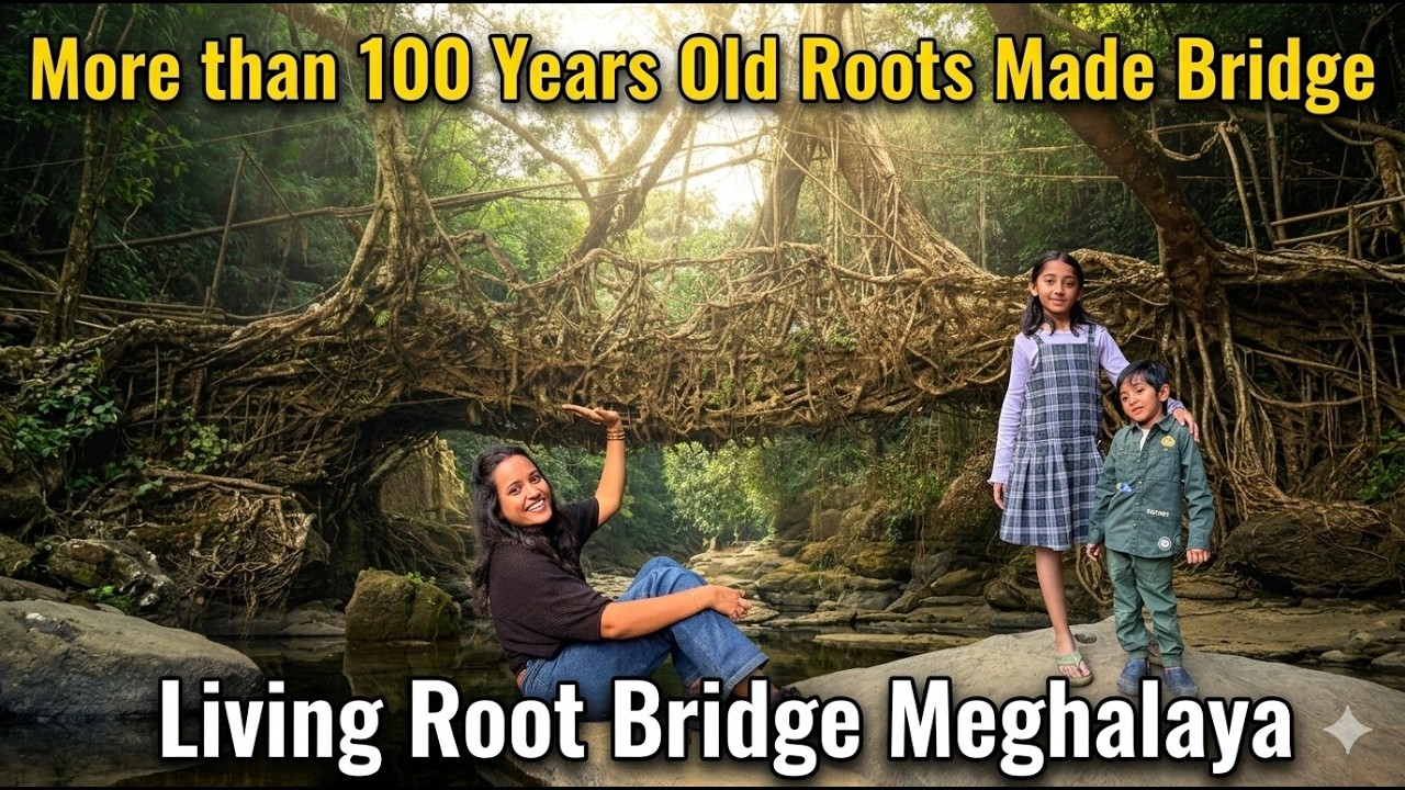 मेघालय का अद्भुत Living Root Bridge 🌿 | Riwai Village Meghalaya का Nature Wonder | Unique Bridge
