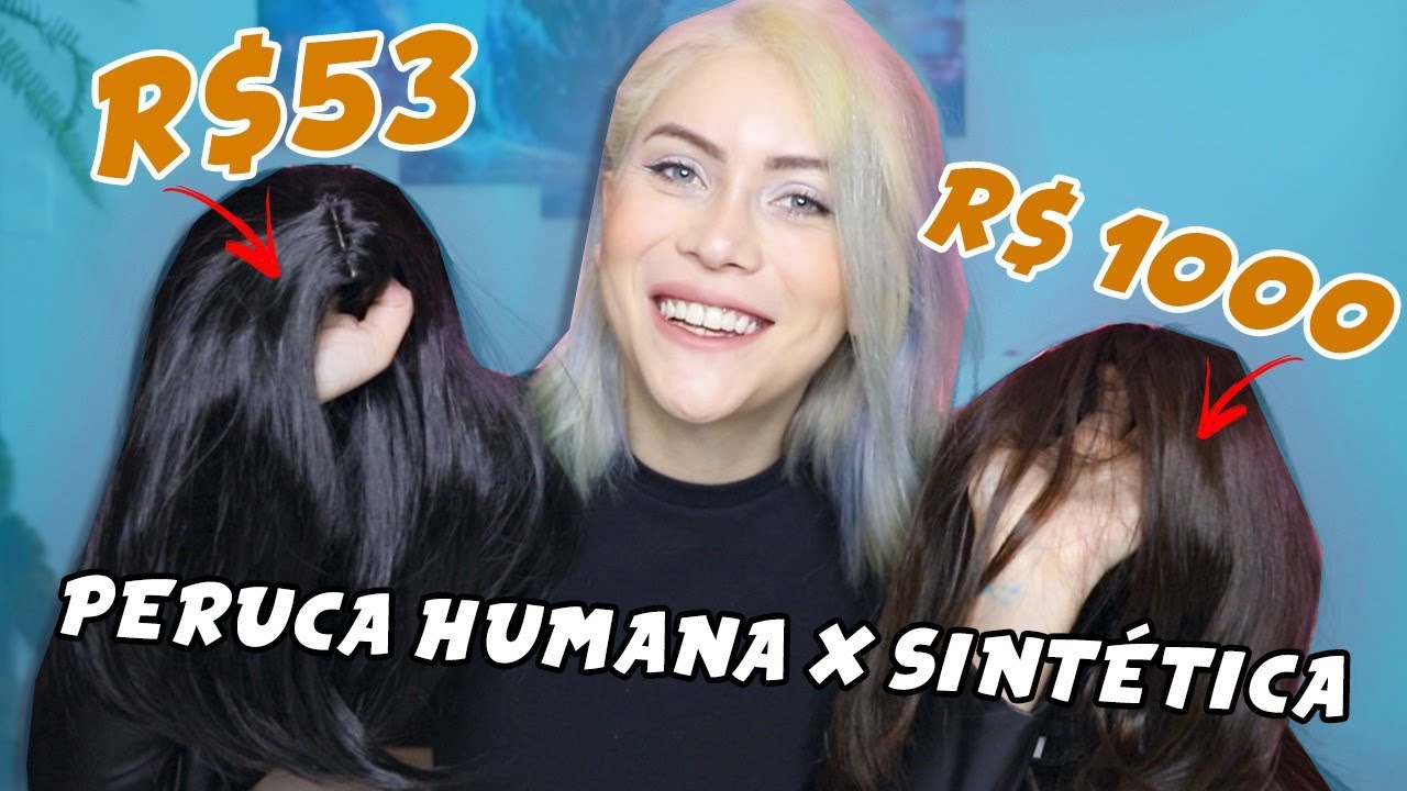 COMPAREI UMA PERUCA BARATA DA CHINA X PERUCA HUMANA DE 1000 REAIS !
