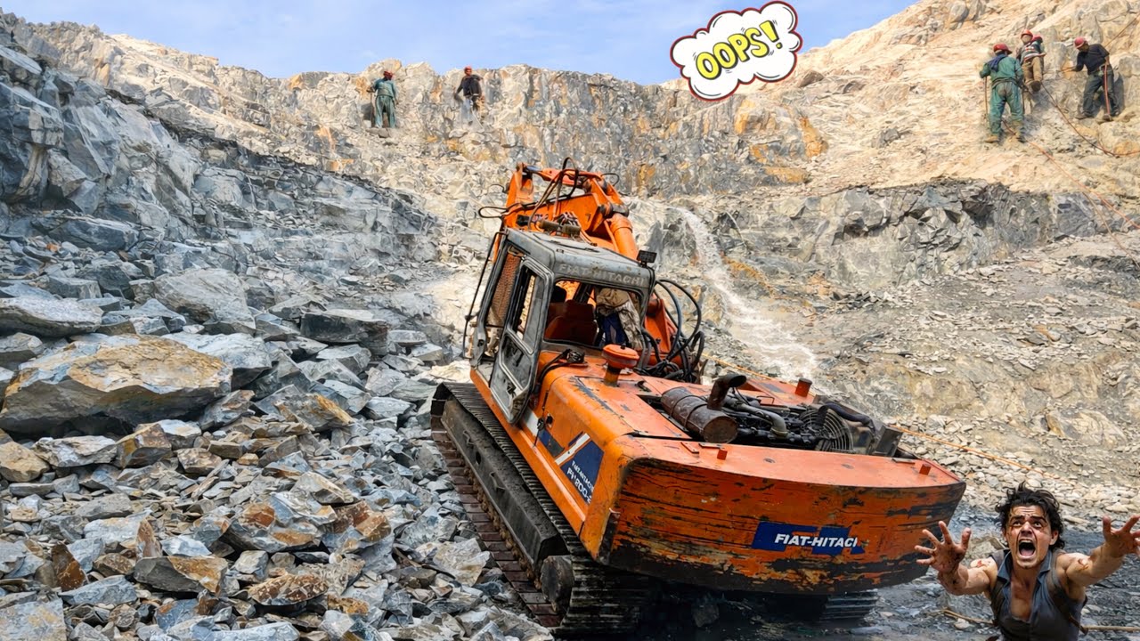 Pakistan | Massive Mountain Blasting & Heavy Machinery – From Rock to Concrete, Gravel, Sand and …