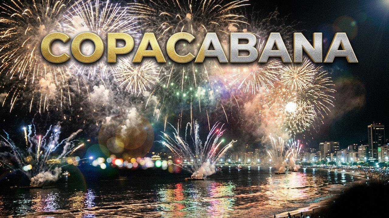 Queima de fogos em Copacabana