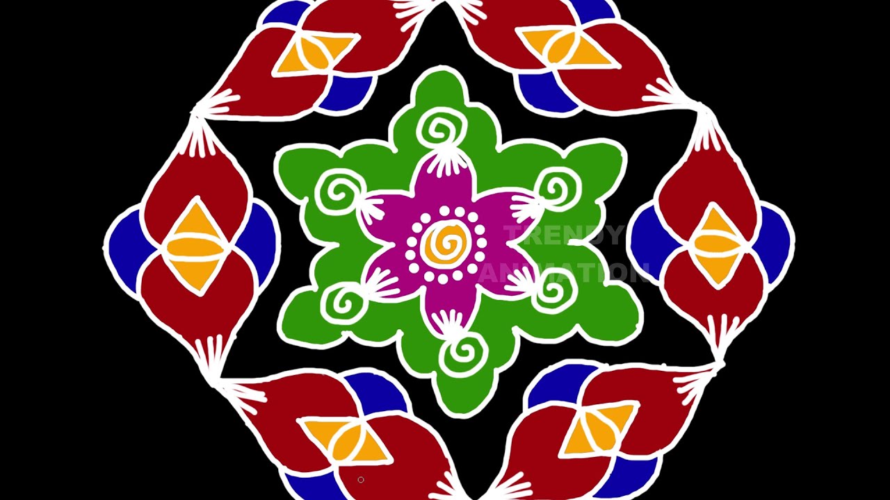 13*7dots sankranthi muggulu | 2020 Sankranthi muggulu | Latest muggulu | Rangoli with colors |